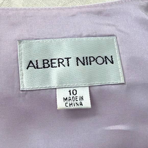 Albert Nipon Vintage Lilac 3-Piece Embellished Beaded Evening Skirt Suit Set M/L - Picture 11 of 11